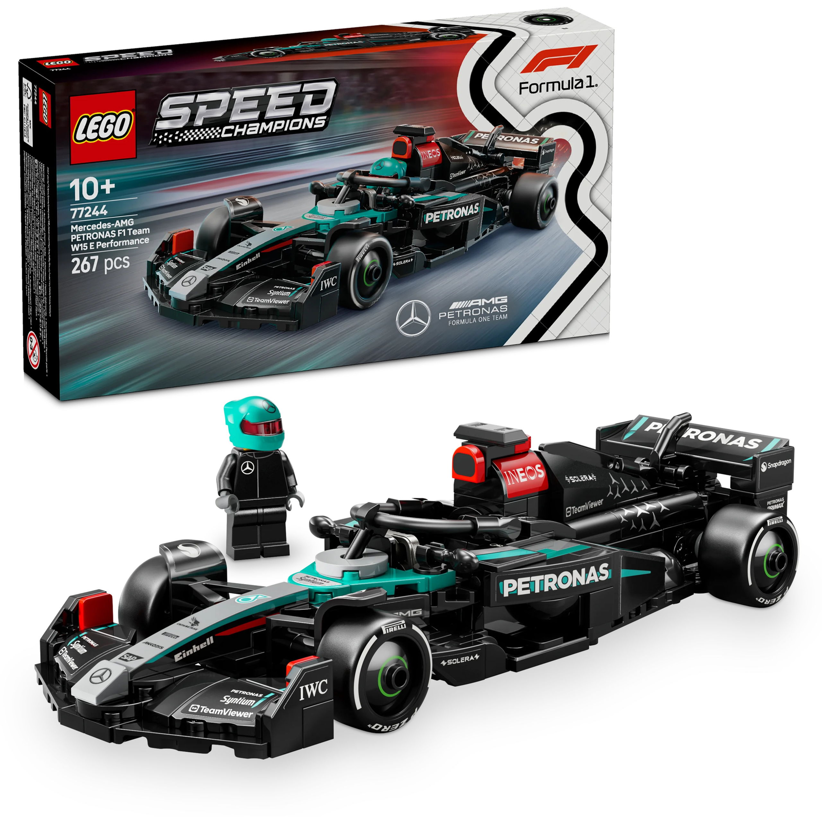 LEGO SPEED CHAMPIONS F1 MERCEDES AMG W15 RACING CAR 77244 (5702017816111)